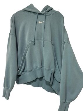 Nike Phoenix Women's Light Blue Cropped Hoodie